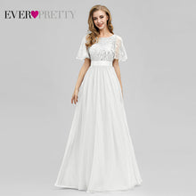 Load image into Gallery viewer, Robe De Soiree Sparkle Evening Dresses Long Ever Pretty EP00904GY A-Line O-Neck Short Sleeve Formal Dresses Women Elegant Gowns
